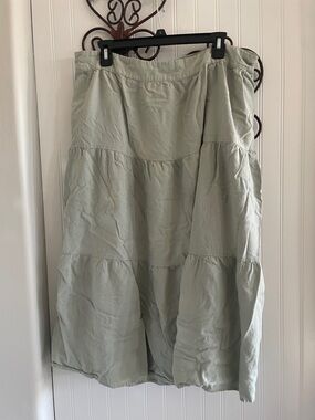 Matty M Dusty Aqua Midi Skirt